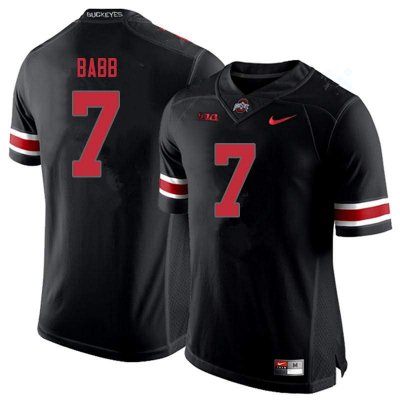 Men's Ohio State Buckeyes #7 Kamryn Babb Blackout Nike NCAA College Football Jersey Stability SIH3544RN